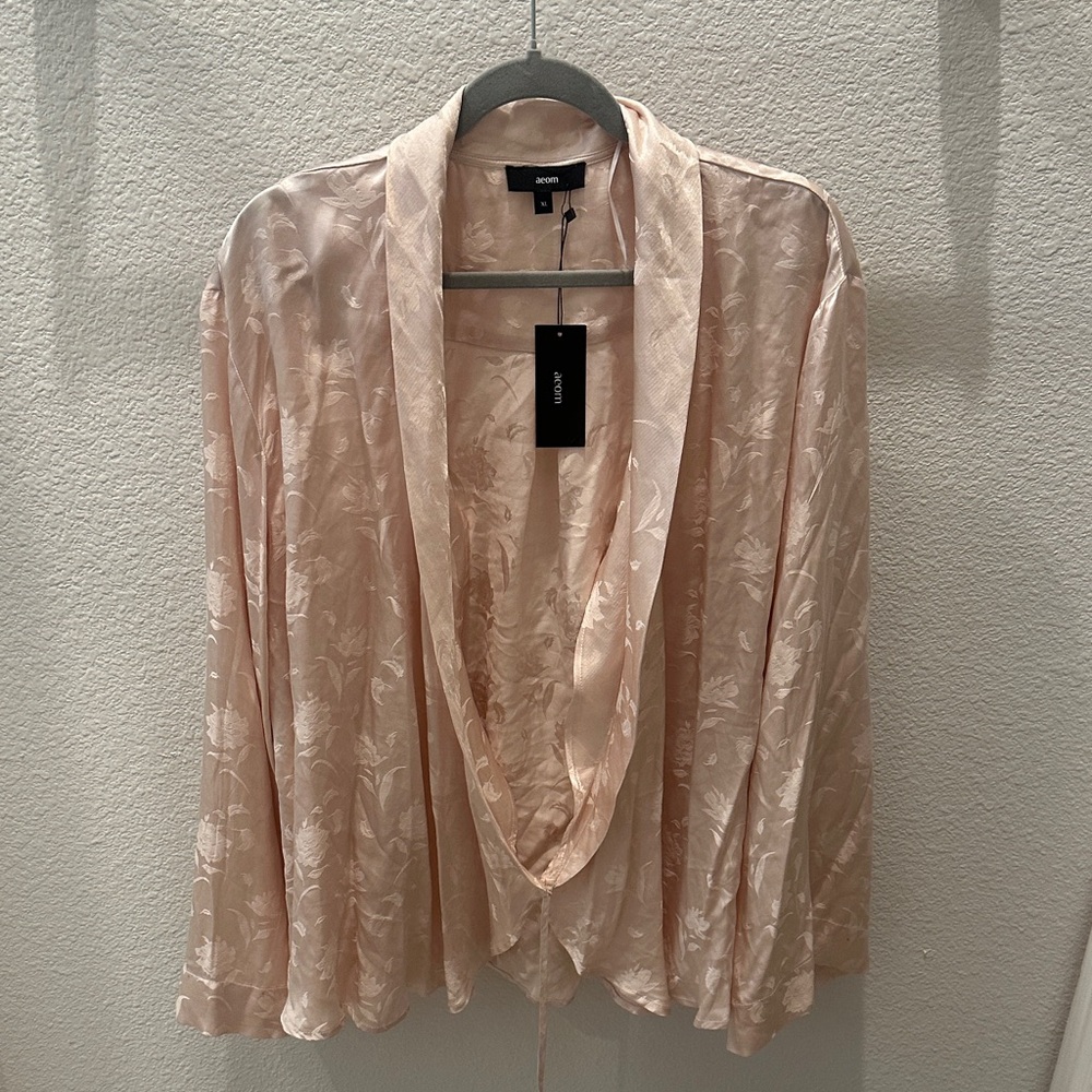 Elegant Women's Blush Floral Blouse